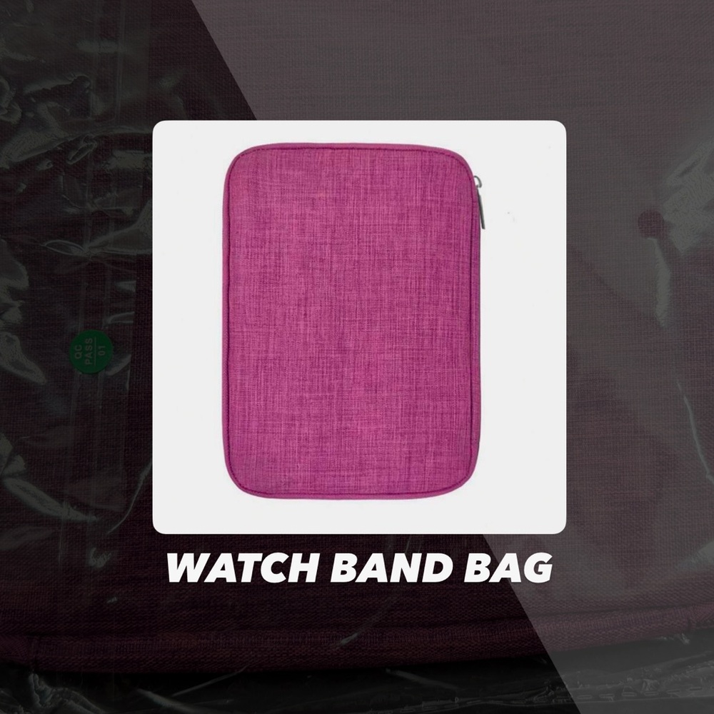 NWT Purple Nylon Watch Band Bag